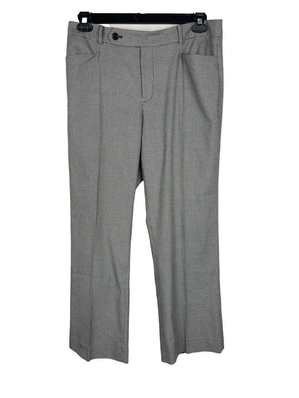 Lauren Ralph Lauren Black White Houndstooth Pants Size 12 Office Academia READ